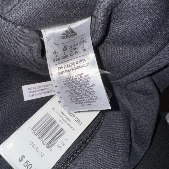 Adidas XS womens Black Long Sleeve Top with Logo - Picture 5 of 7